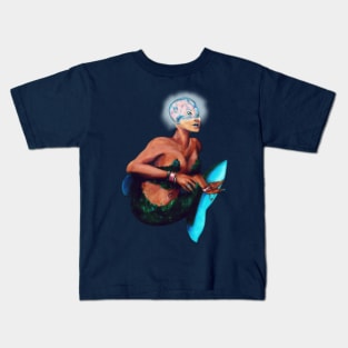 Barreleye Mermaid - Creepy Mermaid Fantasy Art Kids T-Shirt